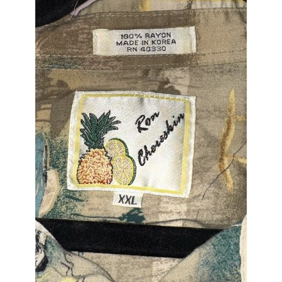 RON CHERESKIN VINTAGE CARS HAWAIIAN BUTTON DOWN SHIRT MENS XXL - Picture 3 of 6